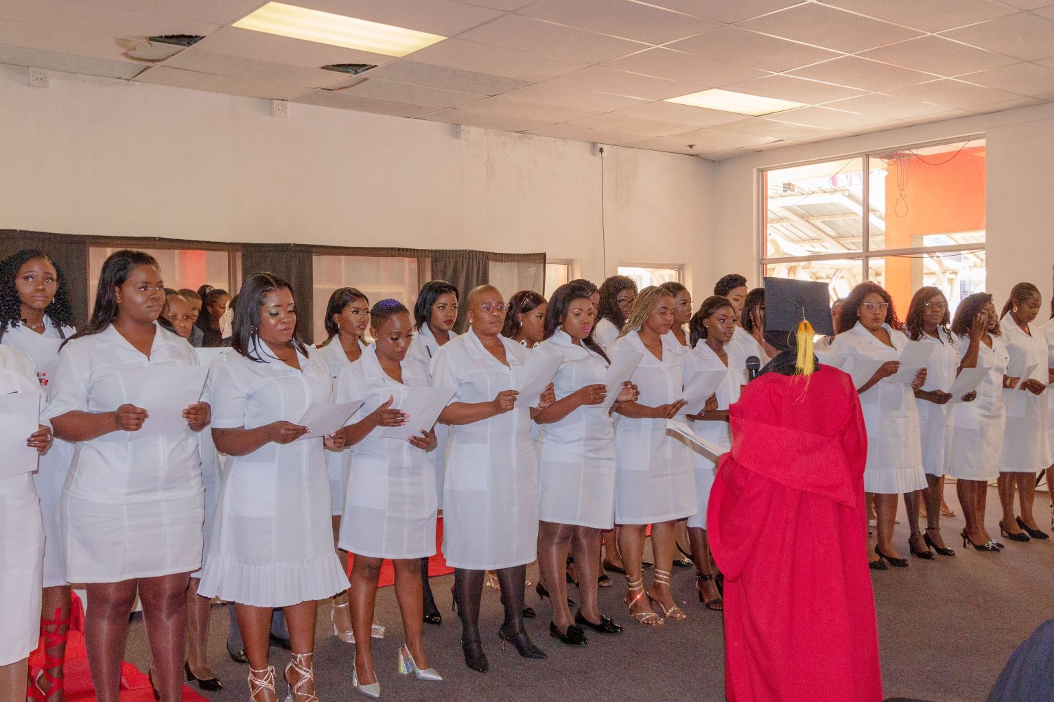 Reciting the professional pledge