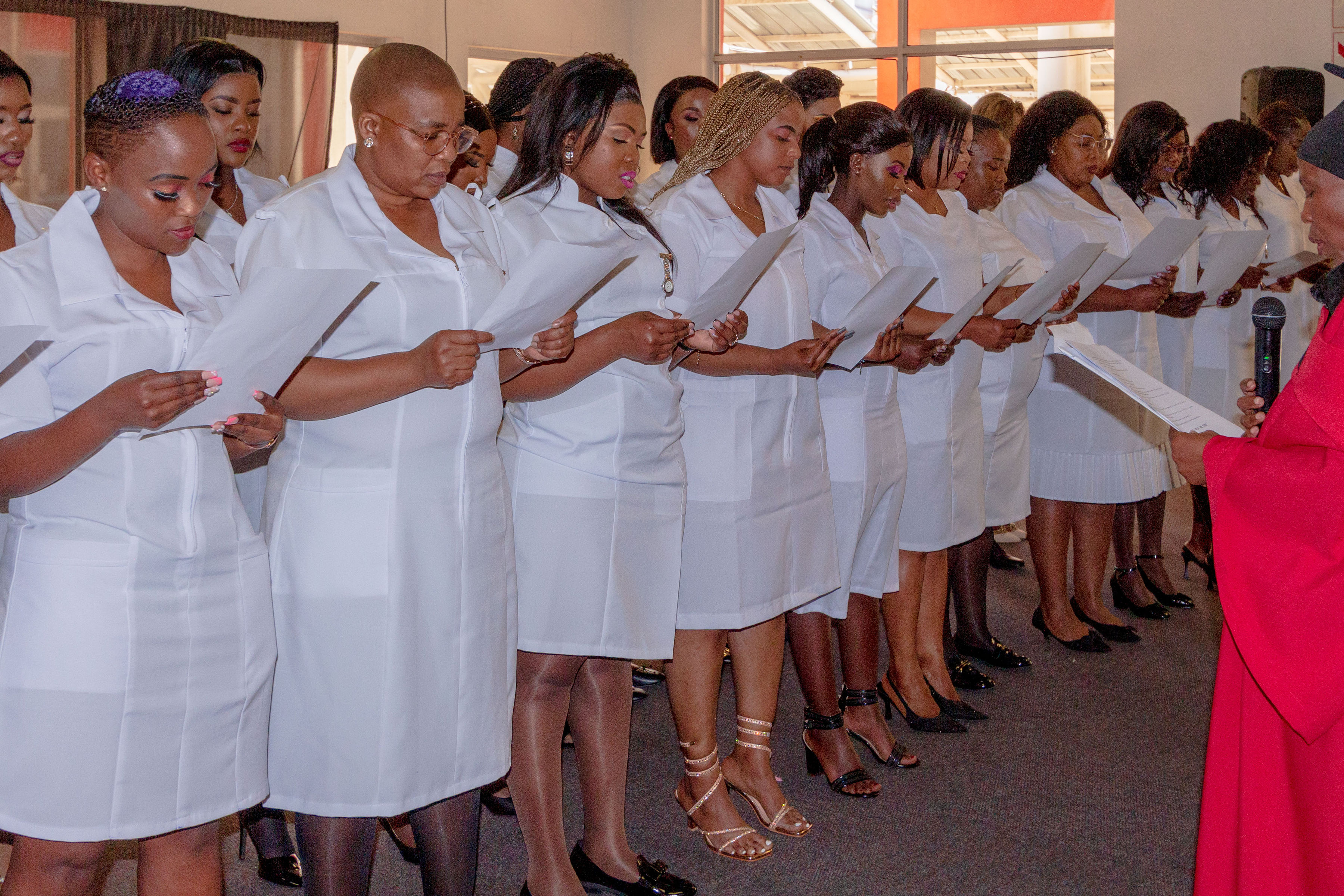 Graduates during the ceremony